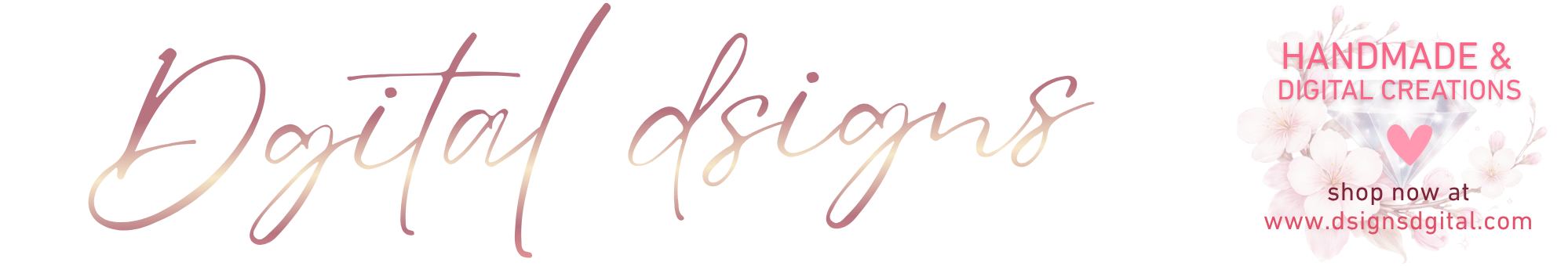 Dgitaldsigns web banner with handmade and digital creations